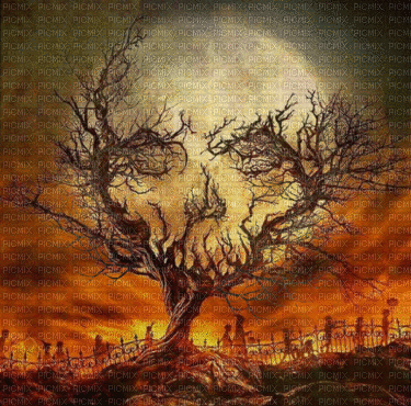 Gif animé gothique arbre